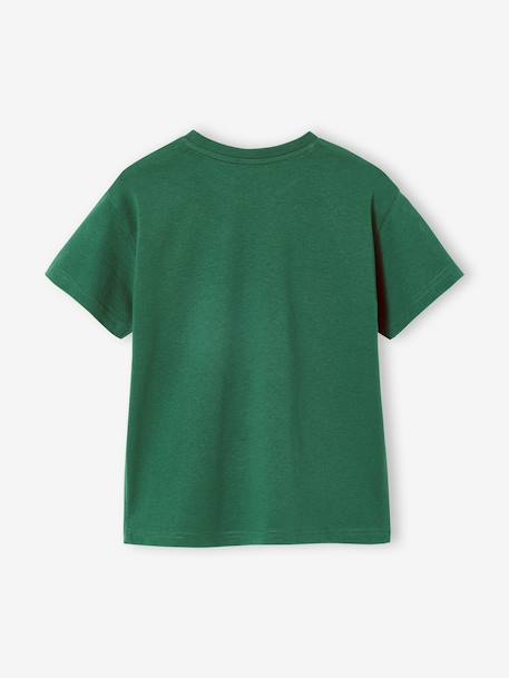 T-shirt garçon manches courtes animaux blanc+écru+vert sapin - vertbaudet enfant 
