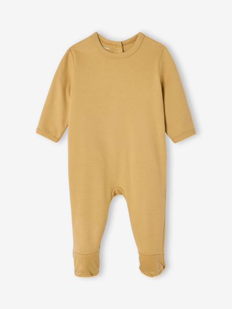 Set van 3 pyjama's baby van biologisch katoen beige+ecru+saliegroen - vertbaudet enfant 