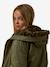 Parka courte fille doublée léopard vert - vertbaudet enfant 
