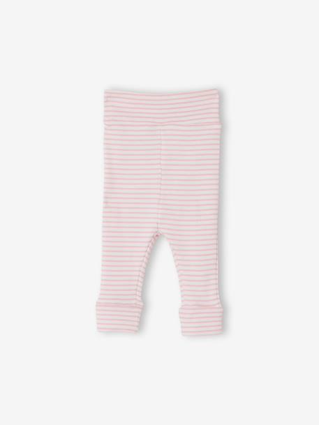 Babyset body, legging en muts met strepen gemêleerd roze - vertbaudet enfant 