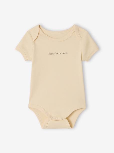 Lot 5 bodies manches courtes lapin nuage écru - vertbaudet enfant 