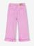 Pantalon fille large à volants écru+lilas - vertbaudet enfant 