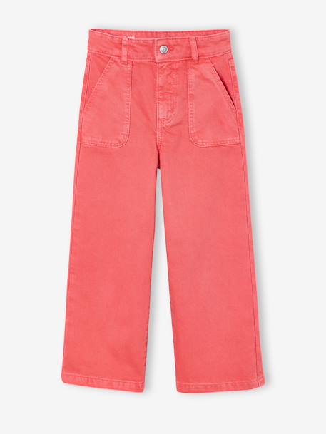 Pantalon fille large MorphologiK fin corail+kaki+vert de gris+vieux rose - vertbaudet enfant 