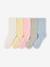 Lot de 5 paires de chaussettes à pois fille bois de rose+rose+rose pâle+rose poudré - vertbaudet enfant 
