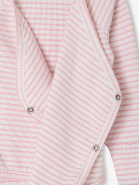 Babyset body, legging en muts met strepen gemêleerd roze - vertbaudet enfant 