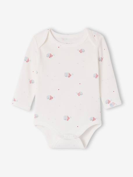 Lot 5 bodies manches longues baleine bleu - vertbaudet enfant 