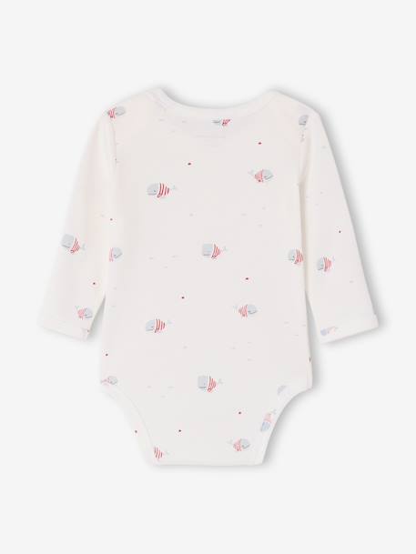 Set van 5 body's met lange mouwen walvis blauw - vertbaudet enfant 