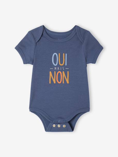Lot 3 bodies évolutif garçon manches courtes gris chiné - vertbaudet enfant 