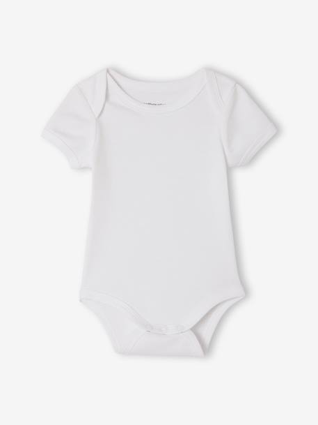 Lot 5 bodies manches courtes lapin nuage écru - vertbaudet enfant 