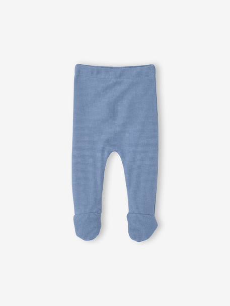 Ensemble naissance 3 pièces tee-shirt personnalisable legging bonnet bleu - vertbaudet enfant 