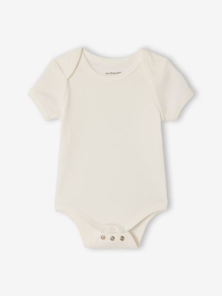 Lot 3 bodies évolutif garçon manches courtes gris chiné - vertbaudet enfant 