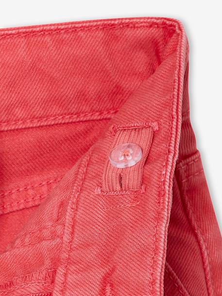 Wijd uitlopende broek voor meisjes medium Morpho groengrijs+kaki+koraal+oudroze - vertbaudet enfant 