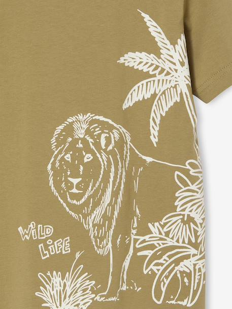 T-shirt garçon imprimé blanc chiné+bleu moyen+menthe+ocre+olive+terracotta+vert d'eau - vertbaudet enfant 