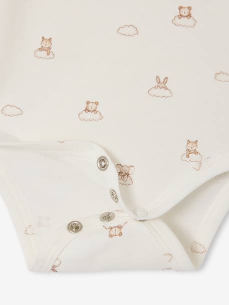 Lot 5 bodies manches courtes lapin nuage écru - vertbaudet enfant 