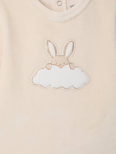 Pyjama naissance en velours écru - vertbaudet enfant 