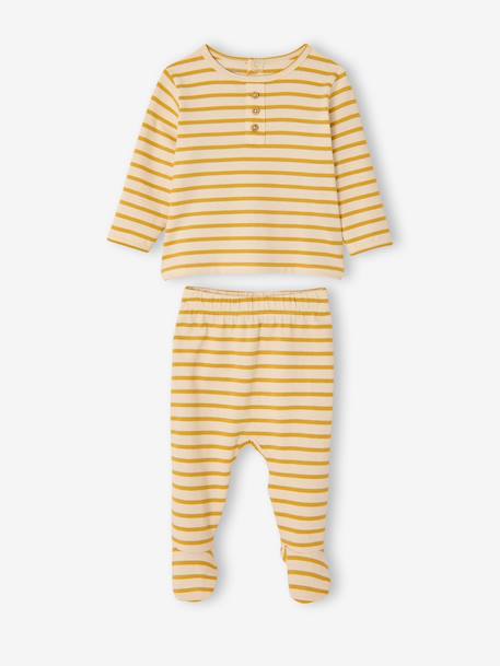 Lot 2 pyjamas garçon coton bio jaune - vertbaudet enfant 
