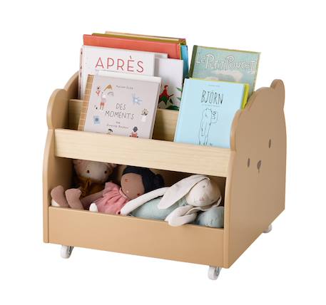 Kinderbibliotheek op wieltjes OURSON mokka - vertbaudet enfant 