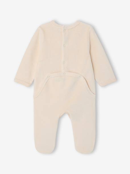 Pyjama naissance en velours écru - vertbaudet enfant 