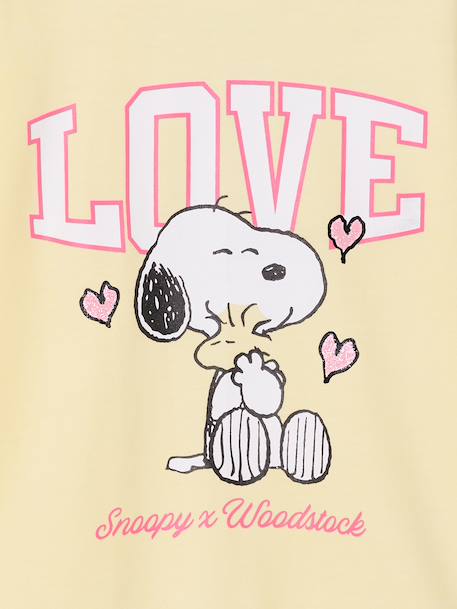 Sweat fille Snoopy jaune pastel - vertbaudet enfant 