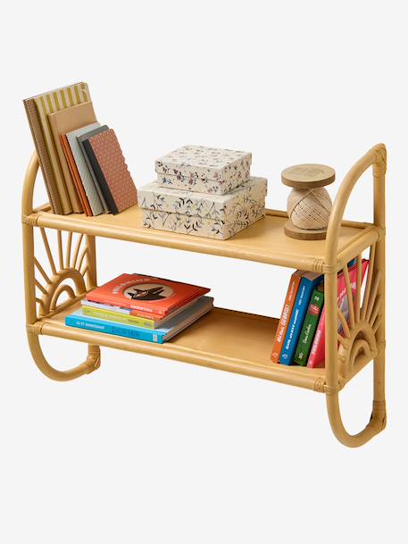Rotan rek / schap met 2 niveaus Zon hout - vertbaudet enfant 