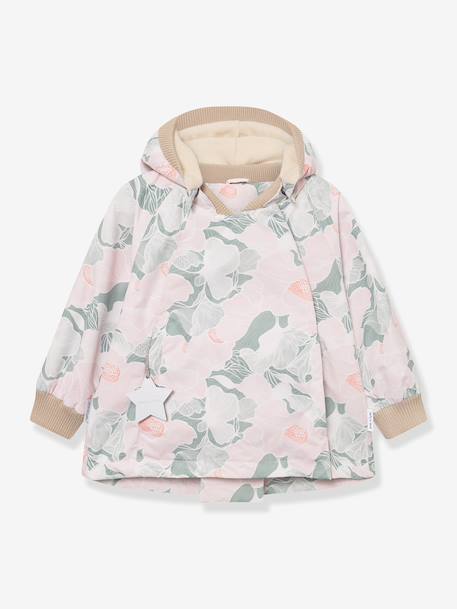 Gewatteerde babyjas met capuchon MATWIAMI MINI A TURE roze (poederkleur) - vertbaudet enfant 