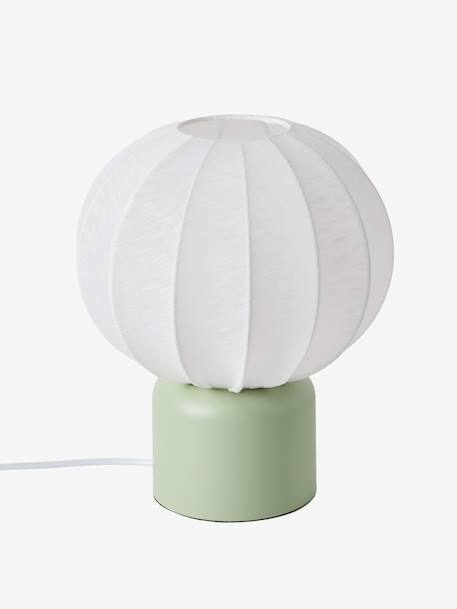 Lampe à poser forme boule pied métal rose+vert sauge - vertbaudet enfant 