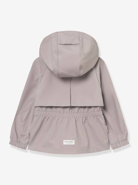 Softshell meisjesjas met capuchon, winddicht en waterafstotend MATALGEA MINI A TURE zachtpaars - vertbaudet enfant 