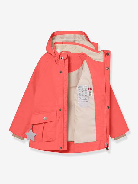 Meisjesparka voor het tussenseizoen MATALLURE MINI A TURE marineblauw+terracottategel - vertbaudet enfant 