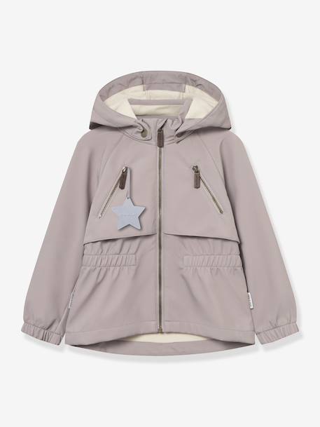 Veste softshell à capuche fille coupe-vent et déperlante MATALGEA MINI A TURE mauve - vertbaudet enfant 