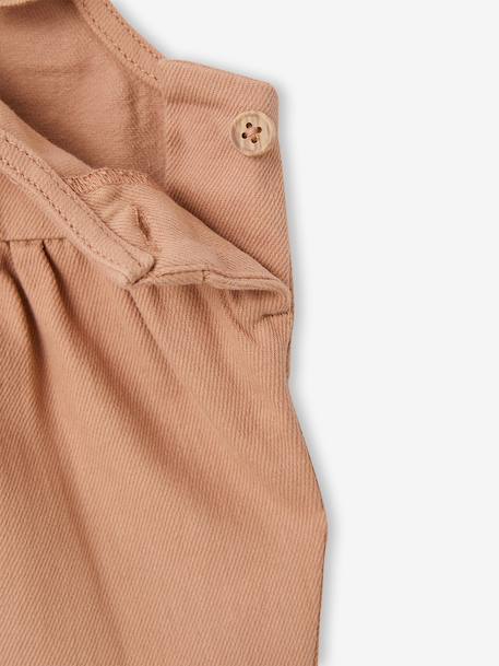 Salopette bébé fille en twill noix de pécan - vertbaudet enfant 