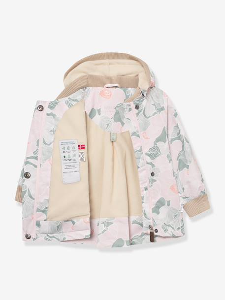 Gewatteerde babyjas met capuchon MATWIAMI MINI A TURE roze (poederkleur) - vertbaudet enfant 