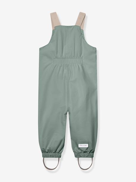 Waterdichte salopet baby MATWALENTAYA MINI A TURE donkerblauw+saliegroen+terracottategel - vertbaudet enfant 