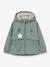 Veste mi-saison imperméable fille avec doublure polaire MATALGEA bois de rose+rose poudré+vert sauge - vertbaudet enfant 