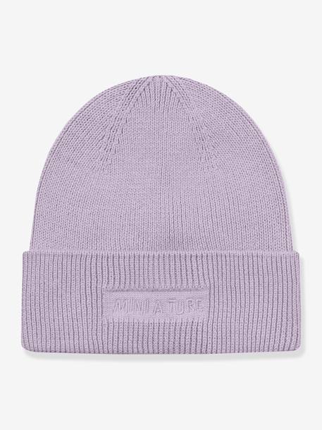 Gebreide muts voor kinderen MATBOJE MINI A TURE beige (poederkleur)+lila - vertbaudet enfant 