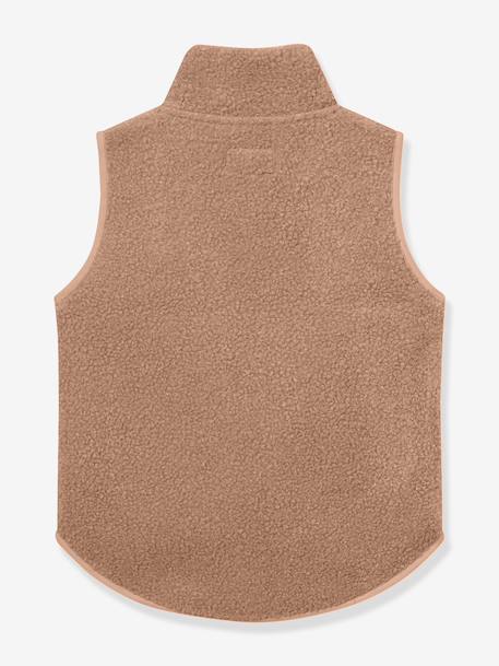 Gilet en polaire Teddy enfants MATBATTAL MINI A TURE cannelle+écru - vertbaudet enfant 