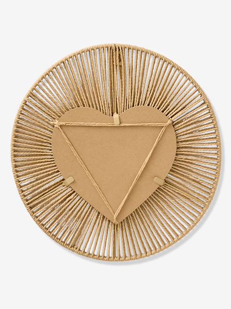 Miroir coeur en corde de papier beige - vertbaudet enfant 