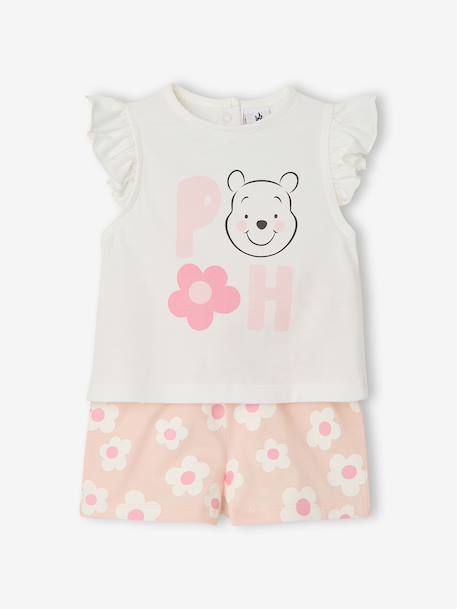 Gebloemde babyset voor meisjes WINNIE DE POEH lichtroze - vertbaudet enfant 