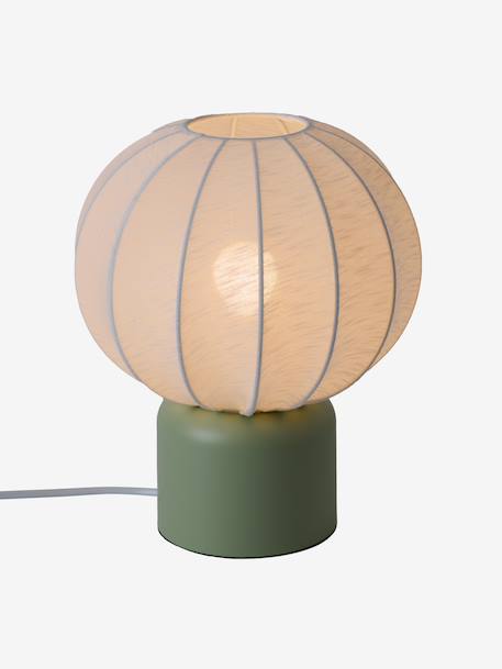 Lampe à poser forme boule pied métal rose+vert sauge - vertbaudet enfant 