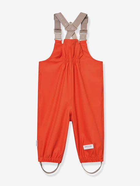 Regenset: waterdichte jas & broek salopet baby MATWAINIS MINI A TURE terracottategel - vertbaudet enfant 