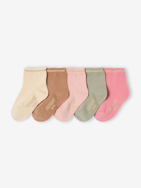 Bébé-Lot de 5 paires de chaussettes bébé avec détails scintillants