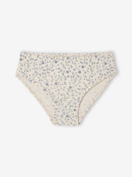 Lot de 5 culottes fille côtelées écru - vertbaudet enfant 