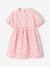 Robe fille manches ballon denim brut+rose+stone+vanille - vertbaudet enfant 