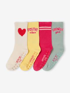 -Set van 4 antislip sokken voor meisjes