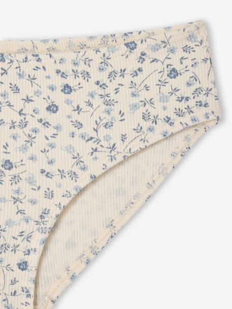 Lot de 5 culottes fille côtelées écru - vertbaudet enfant 