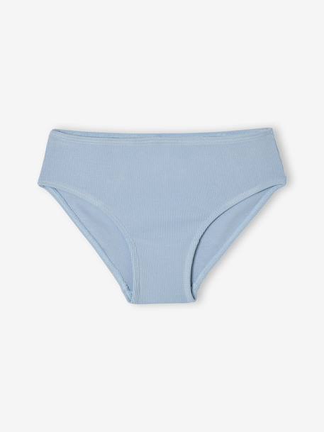 Set van 5 slipjes for girls geribbeld ecru - vertbaudet enfant 