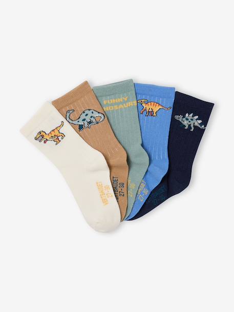 Lot de 5 chaussettes garçon écru - vertbaudet enfant 