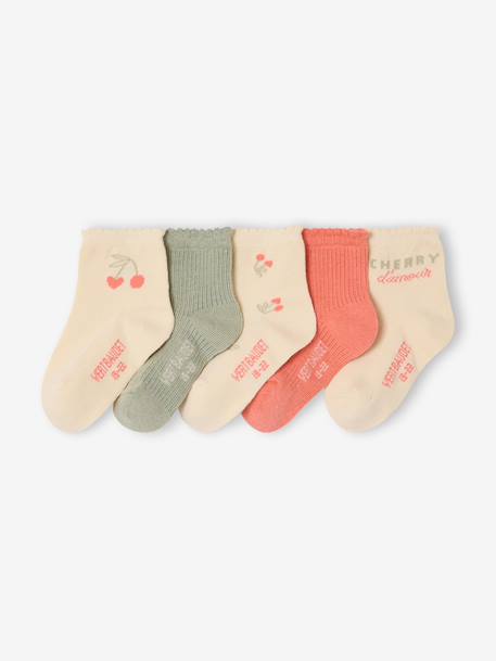 Bébé-Lot de 5 paires de chaussettes bébé fille