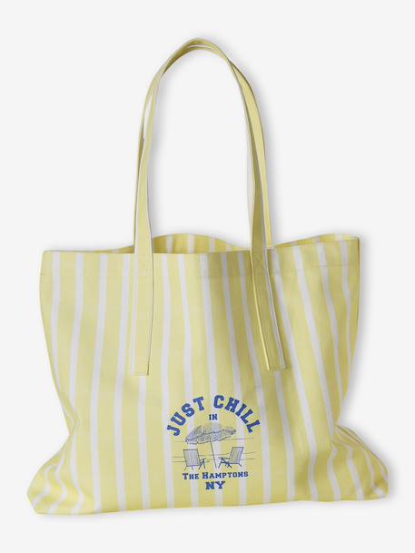 Tote bag coton jaune pâle - vertbaudet enfant 