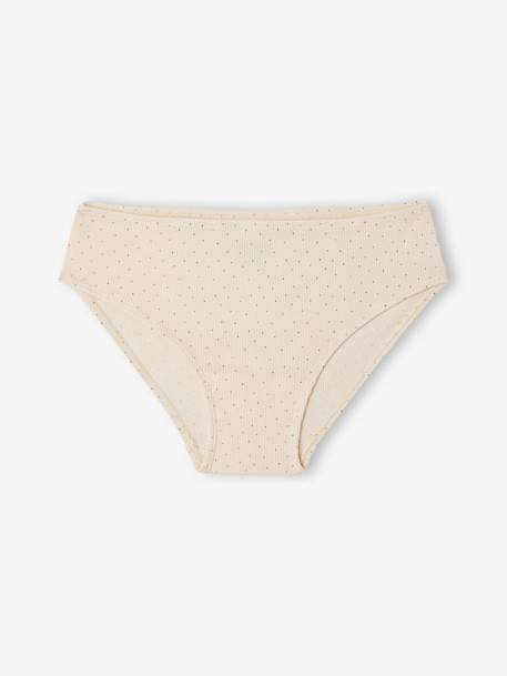 Lot de 5 culottes fille côtelées écru - vertbaudet enfant 