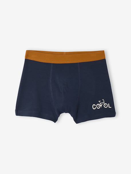 Set van 5 boxershorts voor jongens met fietsen ecru - vertbaudet enfant 